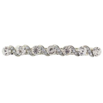 Karina - Crystal Ribbon Barrette - Large