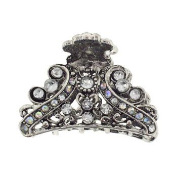 Karina - Crown Claw Clip - Silver