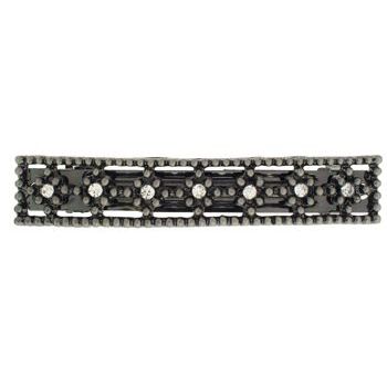 Karina - Stud Barrette - Matte Silver