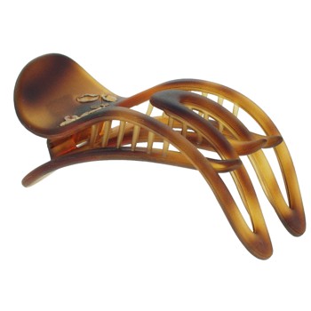 Karina - Crystal and Flower Side Clip - Matte Tort