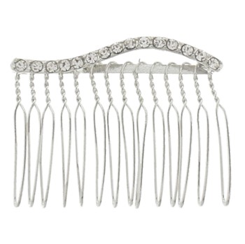 Karina - Wave Crystal Metal Side Comb - (1)