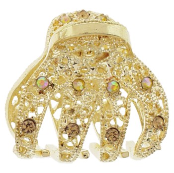 Karina - Mini Filigree Claw Clip - Gold