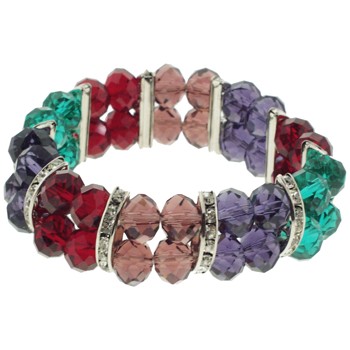 Karina - Stone & Crsytal Pony/Cuff - Multi-Color