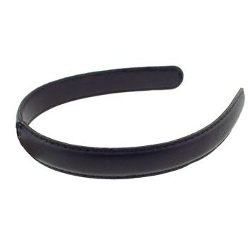 Karina - Black Leather Headband