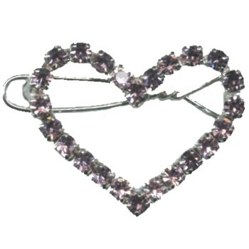 Karina - Heart Barrette - Amethyst (1) - All Sales Final