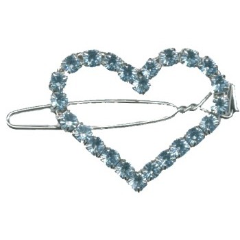 Karina - Heart Barrette - Blue (1)