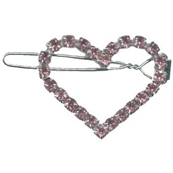 Karina - Heart Barrette - Rose (1)