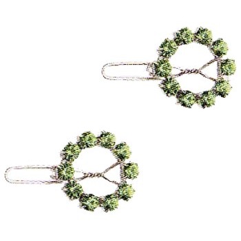 Karina - Circle Barrette - Peridot (2)