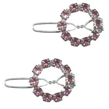 Karina - Circle Barrette - Rose (2)