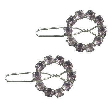 Karina - Circle Barrette - Lavendar (2) - All Sales Final