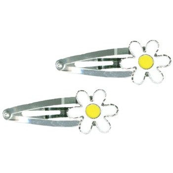 Karina - Med Sleeper Flower  Clips - White