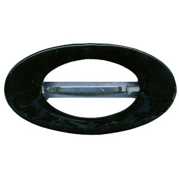 Karina - Open Oval Barrette - Black