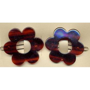 Karina - Tort Flower Wire Barrettes