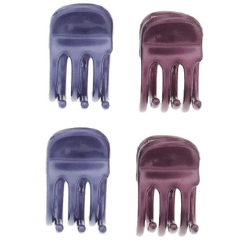 Karina - Set of 4 Mini Claws - Blue and Purple
