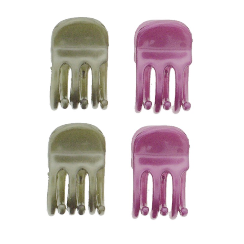 Karina - Set of 4 Mini Claws - Pink and Bronze