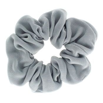 Karina - Slinky Fabric Scrunchie - Silver