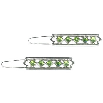 Karina - Crystal  Barrette - Peridot (2) - All Sales Final