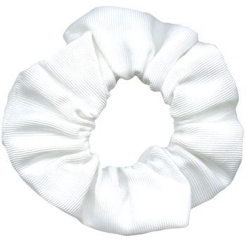 Karina - Grosgrain Scrunchie - White