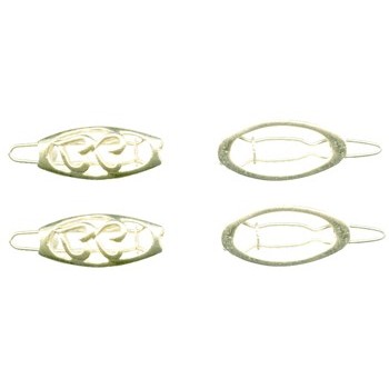 Karina - Gold Oval Barrettes