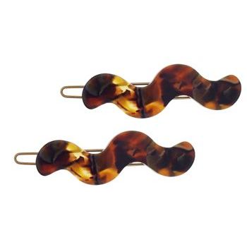 Karina - Wavy Barrettes - Yellow Mix