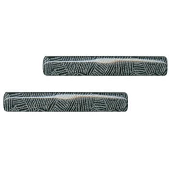 Karina - Set of Two Patterned Barrettes - Black/Silver