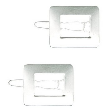 Karina - Mini Square Barrette - Silver