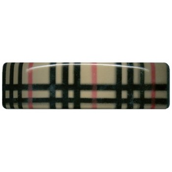 Karina - Med Black / Red Stripe, Burberry Inspired Barrette