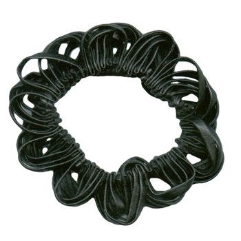 Karina - Leather Scrunchie - Black (1) - All Sales Final