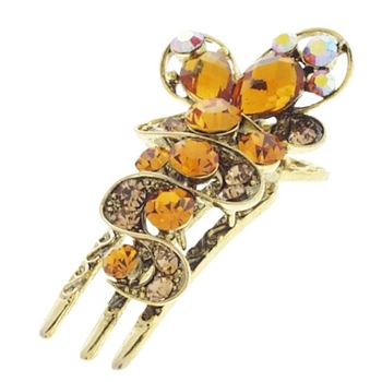 Medusa's Heirlooms - Citrine Crystal Swirl Jaw Clip