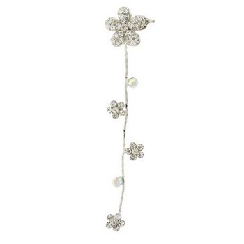 Karen Marie - Floating Crystal Daisy Chain Clips - White (1)