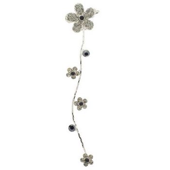 Karen Marie - Floating Crystal Daisy Chain Clips - Smoke (1)