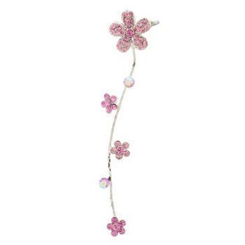 Karen Marie - Floating Crystal Daisy Chain Clips - Rose (1)