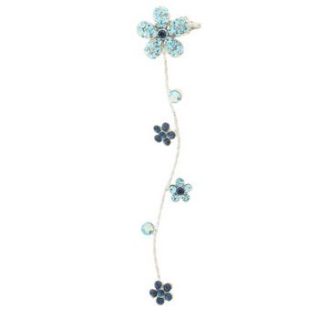 Karen Marie - Floating Crystal Daisy Chain Clips - Blue (1)