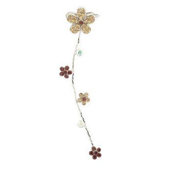 Karen Marie - Floating Crystal Daisy Chain Clips - Golden Topaz (1)