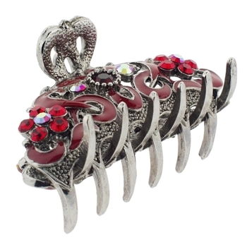 Karen Marie - Enamel & Crystal Jaw - Ruby Red (1)