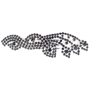 Karen Marie - Austrian Crystal Barrette - Smoke (1)