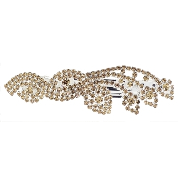 Karen Marie - Austrian Crystal Barrette - Gold (1)