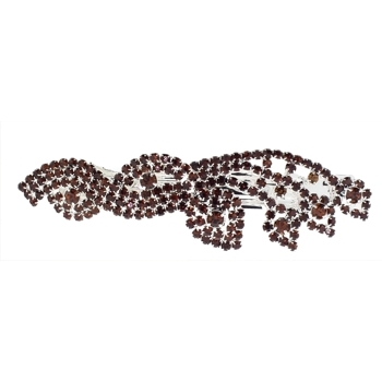 Karen Marie - Austrian Crystal Barrette - Dark Ruby Red (1)