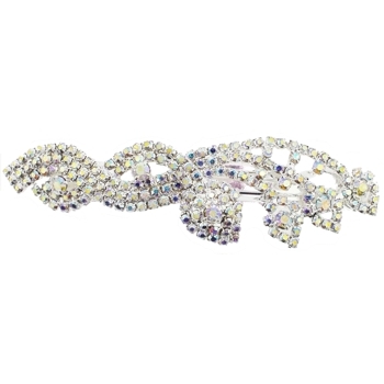 Karen Marie - Austrian Crystal Barrette - White AB (1)