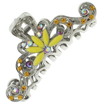 Karen Marie - Swirl Crystal & Enamel Jaw - Butterscotch (1)