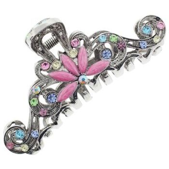 Karen Marie - Swirl Crystal & Enamel Jaw - Rainbow (1)