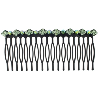 Karen Marie - Crystal Cluster Long Comb - Light Green (1)