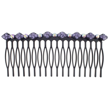 Karen Marie - Crystal Cluster Long Comb - Amethyst (1)