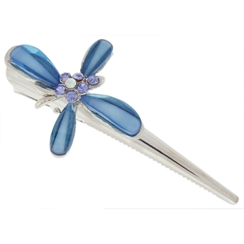 Karen Marie - Enamel Glass Butterfly Jaw Clip - Blue Sky (1)