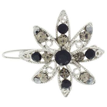 Karen Marie - Small Northern Star Crystal Barrette - Black (1)