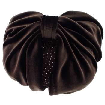 Karen Marie - Snood Collection - Large Velvet Snood with Glittered Lining - Chocolate