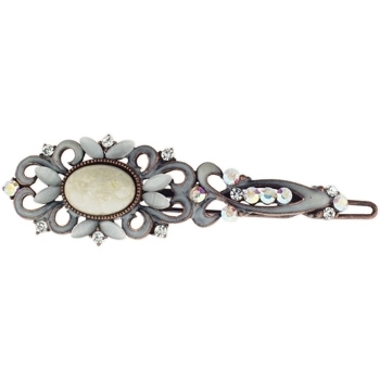 Medusa's Heirlooms - Antique Marble Barrette - White (1)