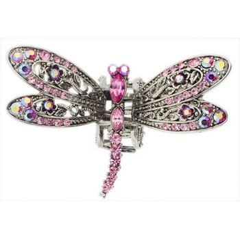 Karen Marie - Dragonfly Crystal Jaw - Light & Dark Rose Hue (1)