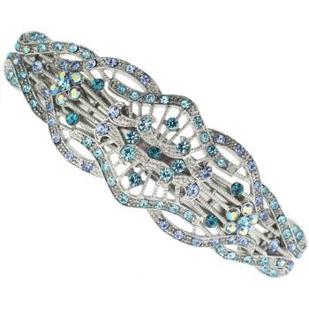 Karen Marie - Filigree Barrette - Light Sapphire (1)