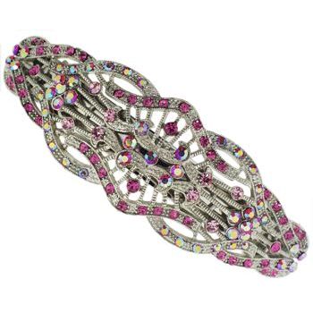 Karen Marie - Filigree Barrette - Light & Dark Rose (1)